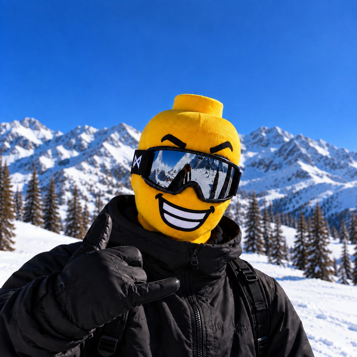 Big Head Mode ski mask - Big Grin face