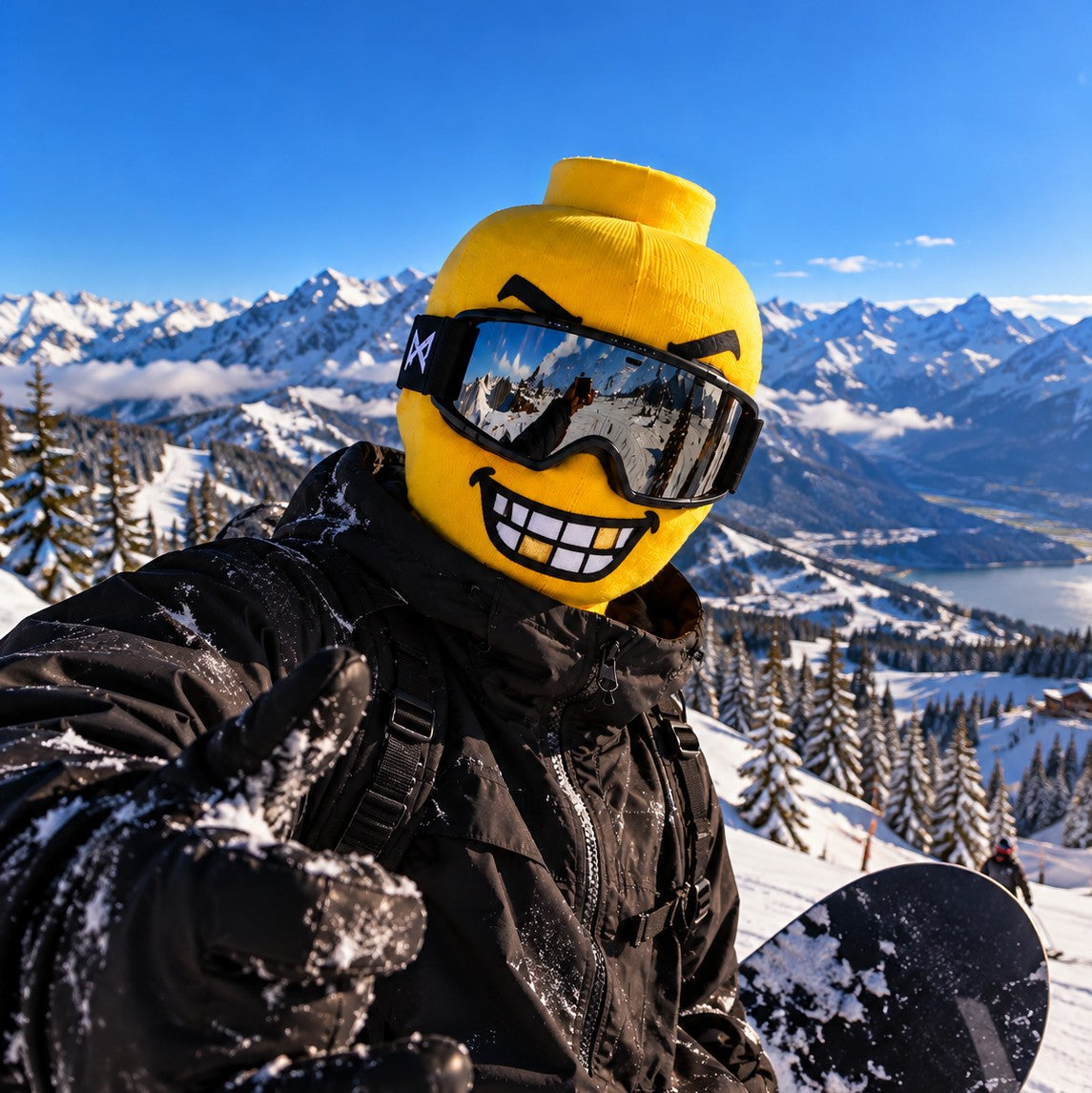 Big Head Mode ski mask - Gold Tooth face